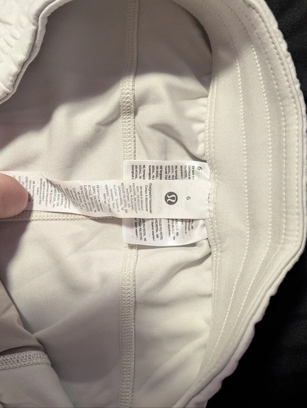 ๐ค Lululemon Softstreme High-Rise 4" Shorts โข BONE โข Size 6 โข NWT - Picture 5 of 5